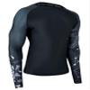 ADOREISM Quick-Dry Men's Long Sleeve Rash Guard UPF 50+ Compression Swim Shirt (Lined Alligator, XL) view 2