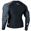 ADOREISM Quick-Dry Men's Long Sleeve Rash Guard UPF 50+ Compression Swim Shirt (Lined Alligator, XL) view 3