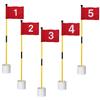 KINGTOP Golf Flagsticks Mini, Putting Green Flag for Yard, All 3 Feet, Golf Pin Flags Hole Cup Set, Fiberglass Portable 2-Section Design, Numbered# 1-5 view 1