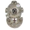 Antique Divers Helmet for Home Decor Chrome Finish for Nautical Lovers view 1