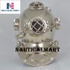 Antique Divers Helmet for Home Decor Chrome Finish for Nautical Lovers view 2