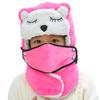 Kids Cartoon Trapper Hats Boys Girls Windproof Warm Fleece Winter Hats with Removable Face Protective Cover Cold Weather Snow Ski Cap Thermal Outdoor Winter Hat Caps for Hunting Running Cycling view 1