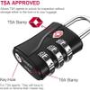 ZHEGE TSA Lock for Luggage, 3 Digit Travel Lock for Suitcase, Backpack, Baggage (Rose Gold, 1 Pack) view 2