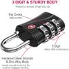 ZHEGE TSA Lock for Luggage, 3 Digit Travel Lock for Suitcase, Backpack, Baggage (Rose Gold, 1 Pack) view 3
