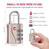 ZHEGE TSA Lock for Luggage, 3 Digit Travel Lock for Suitcase, Backpack, Baggage (Rose Gold, 1 Pack) view 4