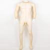 JanJean Mens Sheer Bodystocking with Sheath Long Sleeves Footed Bodysuit Tights Leggings Pantyhose Nude One Size view 3