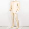 JanJean Mens Sheer Bodystocking with Sheath Long Sleeves Footed Bodysuit Tights Leggings Pantyhose Nude One Size view 4