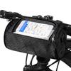 Bike Handlebar Bag, Waterproof Bicycle Front Storage Bag, Bike Phone Holder Accessories, Transparent Pouch Touch Screen with Removable Shoulder Strap for Dirt Bikes, Road Bikes, Mountain Bikes view 1