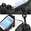 Bike Handlebar Bag, Waterproof Bicycle Front Storage Bag, Bike Phone Holder Accessories, Transparent Pouch Touch Screen with Removable Shoulder Strap for Dirt Bikes, Road Bikes, Mountain Bikes view 3