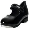 Linodes Patent Easy Strap Tap Shoe for Girls and Boys (Toddler/Little Kid/Big Kid)-Black-3.5M-Big Kid view 1
