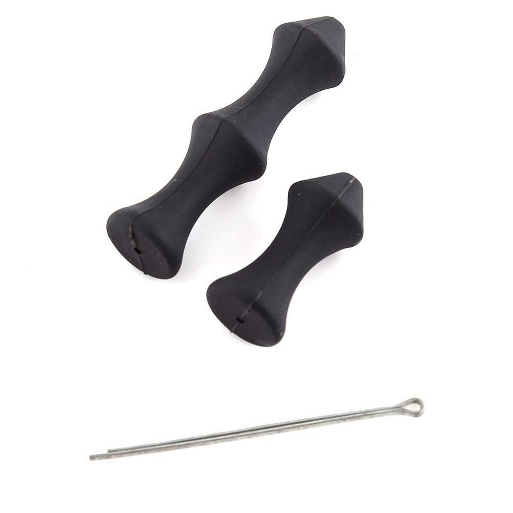 Archery Bowstring Finger Rollers 2Pcs, Archery Recurve Finger Guard, Archery Finger Tab, Archery Bowstring, Soft Silicone Finger Guard for Recurve Bow(Black)