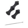 Archery Bowstring Finger Rollers 2Pcs, Archery Recurve Finger Guard, Archery Finger Tab, Archery Bowstring, Soft Silicone Finger Guard for Recurve Bow(Black)