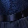 WOCINL Flower Girls Sleeveless Wedding Party Dress Vintage Princess Birthday Tulle Lace A-Line Evening Dance Ball Gown Navy 7-8T view 4