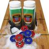 Shuffleboard Pucks w/ 2 Cans Shuffleboard Wax, Mini Dustpan and Brush for Shuffleboard Table, Complete Shuffleboard Accessories Bundle (2 1/8" (53mm), Medium Speed) view 1