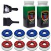 Shuffleboard Pucks w/ 2 Cans Shuffleboard Wax, Mini Dustpan and Brush for Shuffleboard Table, Complete Shuffleboard Accessories Bundle (2 1/8" (53mm), Medium Speed) view 4