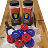 Shuffleboard Pucks w/Shuffleboard Wax High Speed (2 Cans), Mini Dustpan and Brush for Shuffleboard Table, Complete Shuffleboard Accessories Bundle (2 5/16" (58mm)) view 1