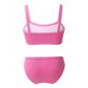 Aislor Kids Girls Sequin Shiny Tankini Set Spaghetti Straps Swimsuit Summer Beachwear Bikini Bathing Suit Rose Red 3-4 view 2