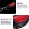 Bicycle Handlebar Grips High Grade Leather Bike Grips, Ergonomic Mountain Road Bike Handlebar Grips (Black+red) view 3
