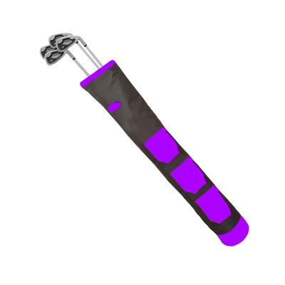 YNR Pencil Golf Club Ball Bags Three Pockets H-34 Inch D-5 Light Weight Equipment Bag Ideal for Golf Course & Travel (Black Purple)