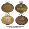 Engravable Antique Brass Pocket Compass with Gift Box | Solid Brass Compass with Optional Hardwood Storage Box and Custom Engraved Plaque for Keepsake or Gift (Design My Own) view 4