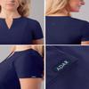 Adar Uniforms Addition Scrubs for Women - Notched V-Neck Top - A6002 (Navy - S) view 2