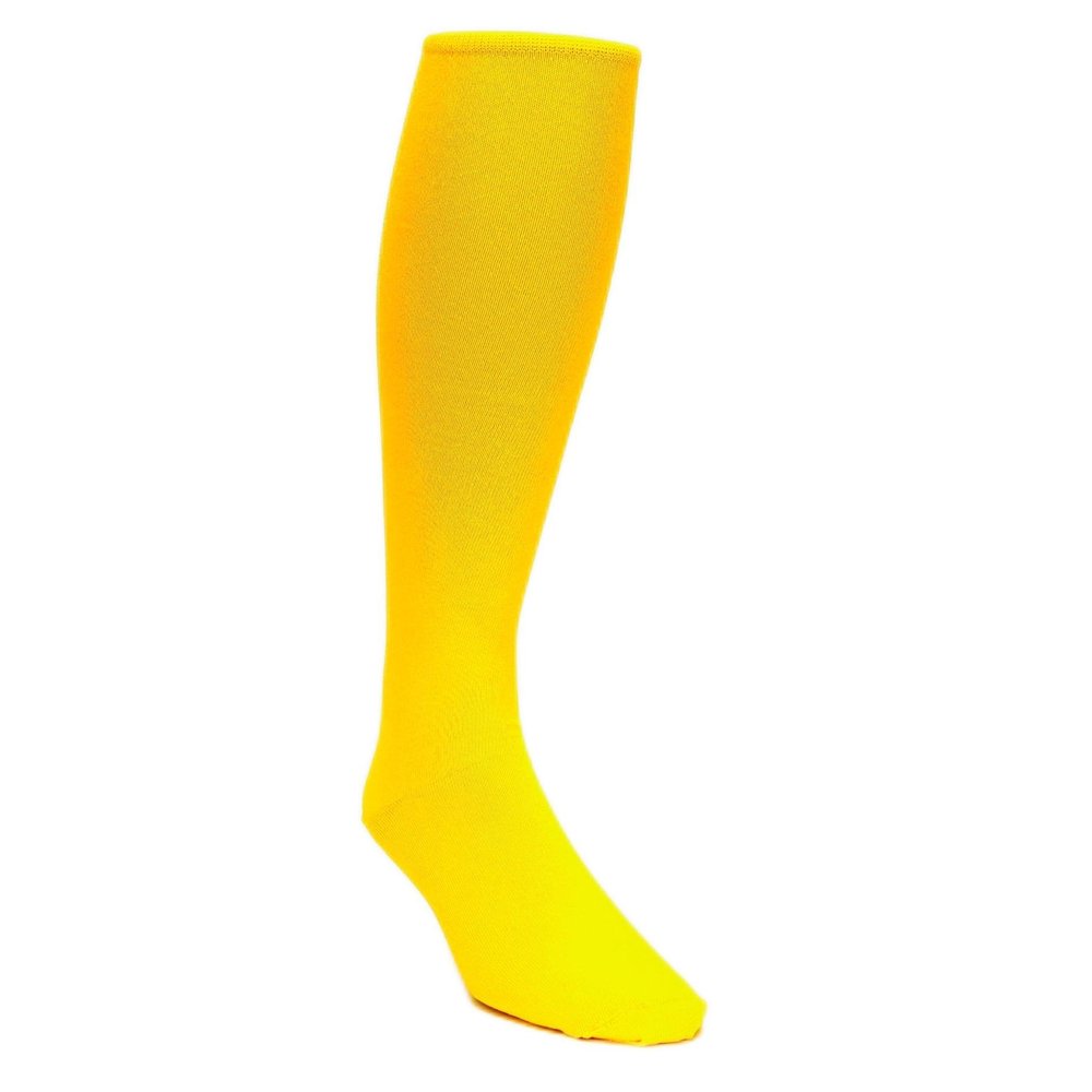 boldSOCKS Solid Color Men's Over-the-calf Dress Socks (Golden Yellow)