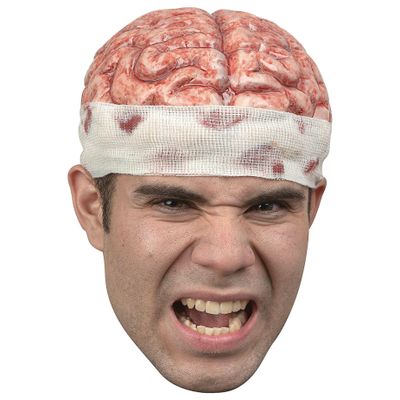 Ghoulish Productions Zombie Brain Cap Mask. 27315. One Size Latex Mask. Handmade in Mexico. Halloween Costume Headwear