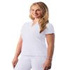 Adar Addition Scrubs for Women - Notched V-Neck Scrub Top - A6002 - White - XS view 1