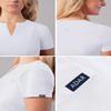 Adar Addition Scrubs for Women - Notched V-Neck Scrub Top - A6002 - White - XS view 2