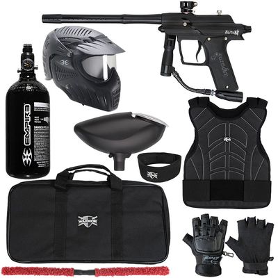 Action Village Azodin Blitz 4 Protector Paintball Gun Package Kit Level 2 (Dust Black/Polished Black, Large/X-Large)