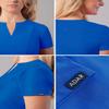 Adar Addition Scrubs for Women - Notched V-Neck Scrub Top - A6002 - Royal Blue - XL view 2
