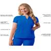 Adar Addition Scrubs for Women - Notched V-Neck Scrub Top - A6002 - Royal Blue - XL view 4