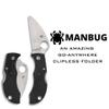 Spyderco Manbug Wharncliffe Folding Pocket Knife with 1.9" VG-10 Steel Blade and FRN Handle - EDC Knife for Men and Women, Perfect for Hunting, Tactical, Camping, Survival, Hiking - PlainEdge - MBKWP view 2