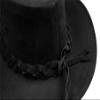 Australian Unisex Western Cowboy Hat Real Suede Outback Riding Dancing Classic - Black M (58cm) view 3