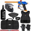 Action Village Azodin Blitz 4 Protector Paintball Gun Package Kit Level 2 (Dust Blue/Polished Orange, Small/Medium) view 1