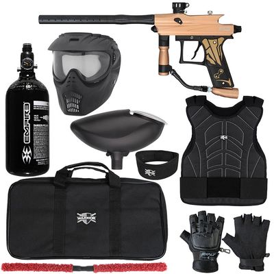 Action Village Azodin KAOS 3 Protector Paintball Gun Package Kit Level 2 (Dust Brown/Dust Black, Large/X-Large)