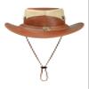 Leather Suede HAT Aussie Bush Cowboy Riding Classic Western Outback Brown - tan XL view 2