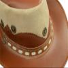 Leather Suede HAT Aussie Bush Cowboy Riding Classic Western Outback Brown - tan XL view 3