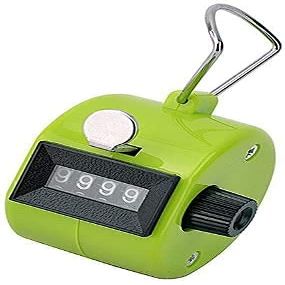 White Deer 5 Color Hand Tally Counter 4-Digit Tally Counters Mechanical Palm Counter Clicker Counter Pitch Click Counter Number Count for Row, Sport Event, Golf
