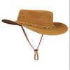 Australian Unisex Western Cowboy Hat Real Suede Outback Riding Dancing Classic - Camel XL (60cm) view 1