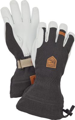 Hestra Army Leather Patrol Gauntlet - Classic Leather Snow Glove for The Mountains - Charocoal - 11
