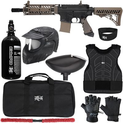 Action Village Tippmann TMC Protector Paintball Gun Package Kit Level 2 (Black/Tan, Small/Medium)