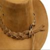 Australian Unisex Western Cowboy Hat Real Suede Outback Riding Dancing Classic - Camel 2XL (61cm) view 3