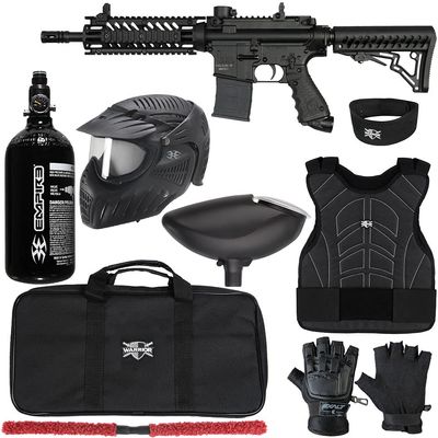 Action Village Tippmann TMC Protector Paintball Gun Package Kit Level 2 (Black/Black, Small/Medium)
