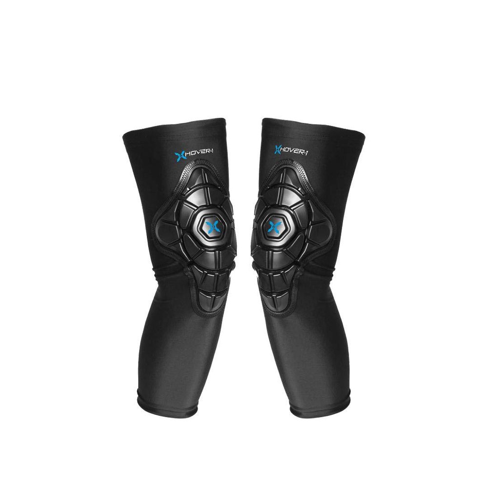 Hover-1 Men's Protective Knee Pads | Hard PU Shells for Impact Resistance, Lightweight Breathable Material for Medium, Black