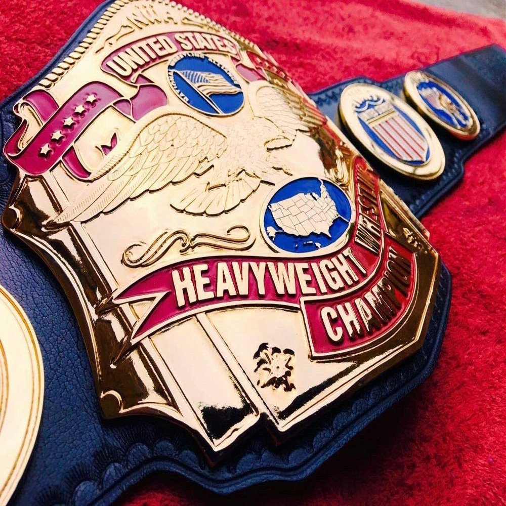 NWA United States Heavyweight Championship Belt 4mm Zinc PLated(Same Day Dispatch)