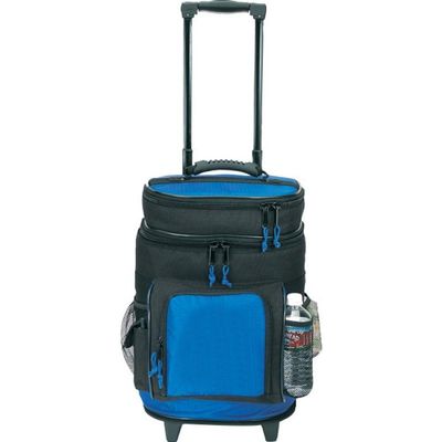 Travel5.0 Deluxe Ripstop Beach Travel Rolling Cooler with Wheels, - Red