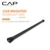 CAP Barbell Weighted Body Bar, 15 LB, Black, 15 Pounds view 2