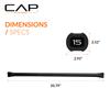 CAP Barbell Weighted Body Bar, 15 LB, Black, 15 Pounds view 4