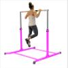 Expandable Gymnastics Training Kip Bar Height Adjustable 3 to 5 FT Horizontal Bar with HD Curved Legs Professional Junior Gymnastic Cushioned High Bar Asymmetric Bar 300 lbs Weight Capacity (Pink) view 2